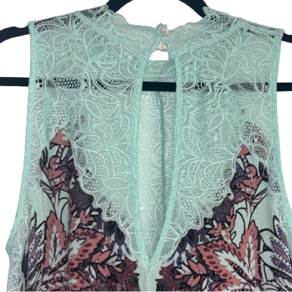 Free People Marsha Mint Lace Slip Dress Size S EUC - Picture 8 of 9